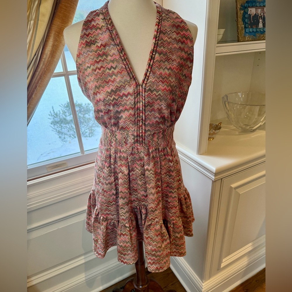 Ramy Brook Vibrant Chevron Mini Dress